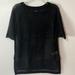 Kate Spade Tops | Kate Spade Black Stripped Sheer Short Sleeve Sweater Top Size M | Color: Black | Size: M
