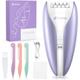 Facial Epilator for Women, Cordless & Rechargeable Electric Lady Shaver Mini Epilator with 2 Speeds 32 Tweezers Covered, Electric Hair Remover for Face Legs Arms Armpit Bikini