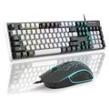 Gaming Keyboard and Mouse Combo, MageGee K1 RGB LED Backlit Keyboard with 104 Key Computer Gaming Keyboard for PC/Laptop (Black & Gray)