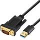 ELECABLE USB to VGA Adapter Cable 16FT/5M Compatible with Mac OS Windows XP/Vista/10/8/7, USB 3.0 to VGA Male 1080P Monitor Display Video Adapter/Converter Cord. (16FT)