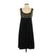 Papillon Casual Dress - A-Line Scoop Neck Sleeveless: Black Solid Dresses - New - Women's Size Small