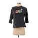 UT for Uniqlo Long Sleeve T-Shirt: Black Print Tops - Women's Size Small