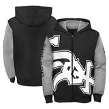 Youth Fanatics Branded Black/Gray Chicago White Sox Postcard Full-Zip Hoodie Jacket
