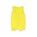 Carter's Short Sleeve Outfit: Yellow Solid Tops - Size 18 Month