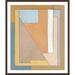 Wendover Art Group Geometry Study 2 by Christopher Kennedy - Picture Frame Painting on Paper in Blue/Brown | 41.5 H x 35.5 W x 2.13 D in | Wayfair