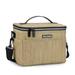 Tirrinia Insulated Lunch Bag, Leakproof Thermal Reusable Lunch Box Tote, Lunch Cooler w/Side Pocket Canvas in Brown | 7.7 H x 7 W x 10 D in | Wayfair