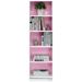 Ebern Designs Saidnawey 52" H x 15.8" W Standard Bookcase Wood in Pink | 52 H x 15.8 W x 9.4 D in | Wayfair EBDG1304 41924887