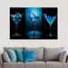Latitude Run® Blue Cocktail Drinks Canvas Print Canvas in White | 24" H x 36" W x 1.25" D | Wayfair 5227B7DC15C54EAFB8AEBAE7D5EA2497
