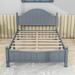 Alcott Hill® Chrysoula Wooden Platform Bed w/ Headboard & Slats Wood in Gray | 43.6 H x 56.1 W x 79.9 D in | Wayfair