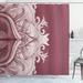 East Urban Home Mandala Shower Curtain Traditional Lace Floral Art Polyester in Red | 75 H x 69 W in | Wayfair 6312E4CD9314450DA838022FFFA3EF9B