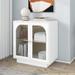 Latitude Run® Storage Cabinet w/ 2 Glass Door for Living Room Wood in White | 31.61 H x 31.1 W x 13.78 D in | Wayfair