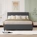 Latitude Run® Platform Bed w/ 2 Drawers & 1 Twin XL Trundle Wood & /Upholstered/Linen in Gray | 43.3 H x 63 W x 86.2 D in | Wayfair