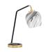 Ivy Bronx Gullens Stainless Steel Desk Lamp Glass in Black/Yellow | 16.5 H x 6 W x 6 D in | Wayfair 5C4AECF8AFAF434784354387B4FD7D8D