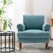 Armchair - Alcott Hill® Mid-Century Modern Living Room Armchair, Single Sofa Chair for Bedroom Cotton in Brown | Wayfair