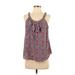 Rebecca Taylor Sleeveless Blouse: Purple Print Tops - Women's Size 4 - Print Wash