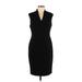 DKNY Casual Dress - Sheath: Black Solid Dresses - Women's Size 8