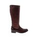 FRYE Boots: Burgundy Print Shoes - Women's Size 6 1/2 - Round Toe