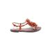 Sam Edelman Sandals: Orange Print Shoes - Women's Size 6 1/2 - Open Toe