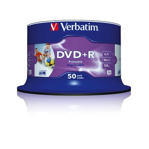 Verbatim DVD+R 50 Stück Spindel 4,7GB 120min Image