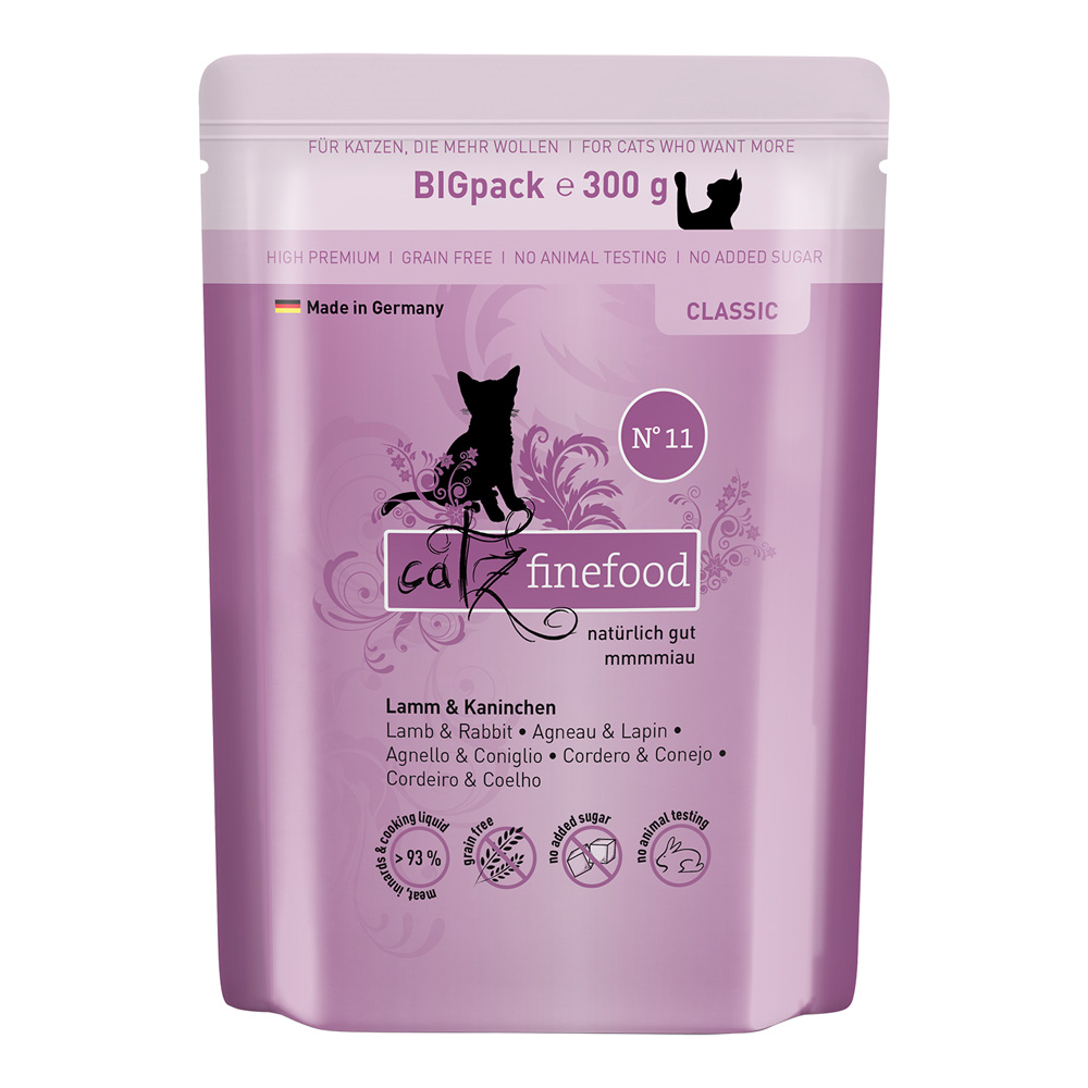 catz finefood 6 x 300 g pour chat - agneau, lapin