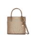 Small Caroline Croc Embossed Leather Satchel