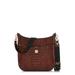 Leia Croc Embossed Leather Crossbody Bag