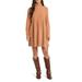 Jaci Long Sleeve Mock Neck Sweater Dress - Orange - Free People Dresses