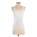 32 Degrees Active Tank Top: White Solid Activewear - Women's Size Small