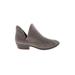 Lucky Brand Heels: Slip-on Stacked Heel Casual Gray Print Shoes - Women's Size 8 1/2 - Almond Toe