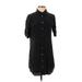 Equipment Casual Dress - Shirtdress: Black Dresses - Women's Size Small