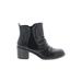 Baretraps Ankle Boots: Chelsea Boots Chunky Heel Boho Chic Black Shoes - Women's Size 7 1/2 - Round Toe