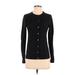 Eddie Bauer Cardigan Sweater: Black Color Block Sweaters & Sweatshirts - Women's Size X-Small