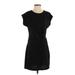 Gap Casual Dress - Sheath Crew Neck Short sleeves: Black Print Dresses - Women's Size Small