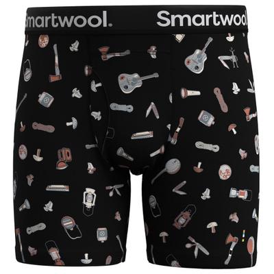 Smartwool - Merino Print Boxer Brief Boxed - Merinounterwäsche Gr L schwarz Image