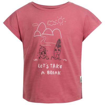 Jack Wolfskin - Kid's Take A Break T - T-Shirt Gr 140 rosa/rot