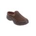 Women's The Leather Traveltime Slip On Mule by Easy Spirit in Dark Brown (Size 11 M)