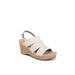 Wide Width Women's Darby Sandal by LifeStride in Bone White Fabric (Size 11 W)