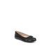 Women's Nile Flat by LifeStride in Black Faux Leather (Size 9 M)
