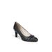 Wide Width Women's Gio Pump Pump by LifeStride in Navy Faux Leather (Size 7 W)