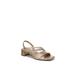 Women's Joy 2 Dressy Sandal by LifeStride in Gold Faux Leather (Size 6 1/2 M)