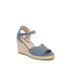 Women's Tess Sandal by LifeStride in Denim Faux Leather (Size 8 M)