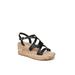 Women's Bailey Sandal by LifeStride in Black Faux Leather (Size 7 M)
