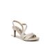 Women's Mia Sandal by LifeStride in White Faux Leather (Size 6 1/2 M)