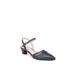 Wide Width Women's Marlee Slingback by LifeStride in Navy Faux Leather (Size 10 W)