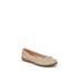 Wide Width Women's Nile Flat by LifeStride in Taupe Faux Leather (Size 9 1/2 W)