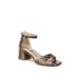 Women's Cassidy Heeled Sandal by LifeStride in Hazelnut Brown Fabric (Size 9 M)