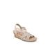 Women's Mallory Sandal by LifeStride in Almond Milk Fabric (Size 7 1/2 M)