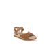 Women's Zuri Sandal by LifeStride in Tan Fabric (Size 11 M)