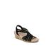 Wide Width Women's Mallory Sandal by LifeStride in Black Fabric (Size 11 W)