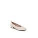 Wide Width Women's Cameo Casual Flat by LifeStride in Beige Faux Leather (Size 11 W)